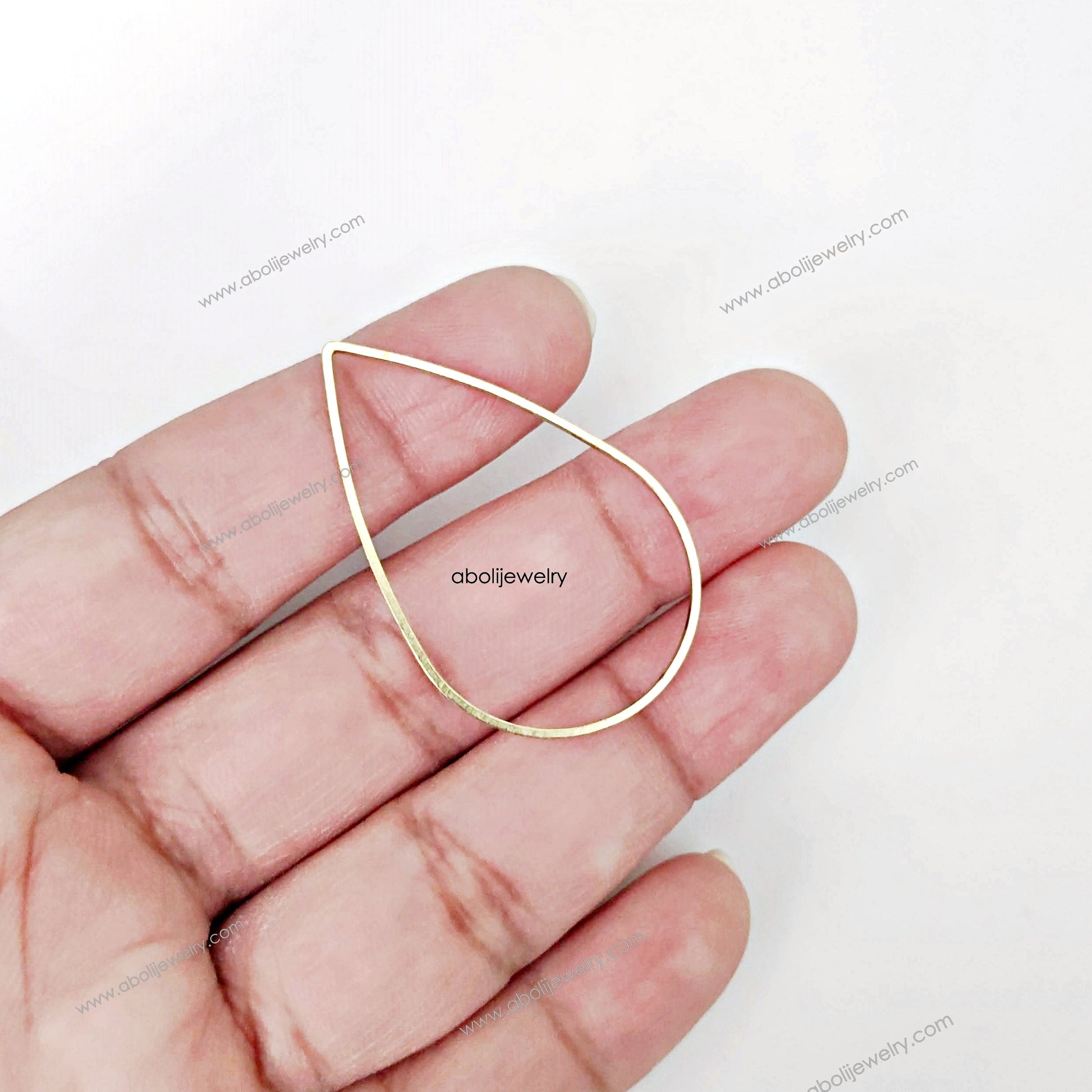 Raw brass drop resin bezel Golden Drop connector golden raw brass link connector bezel RBF16