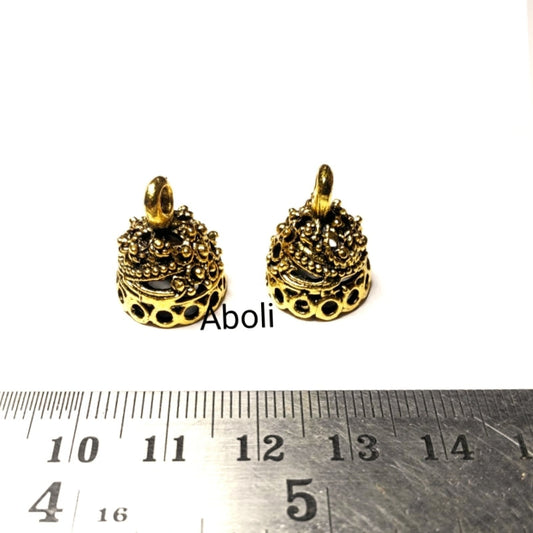 Golden Jhumka Earring Components gold jhumka base MJBG01