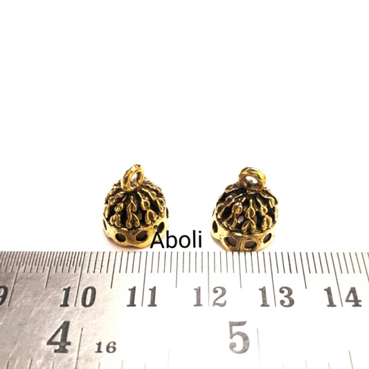 Small Golden Jhumka Earrings making hearts golden jhumka base MJBG12