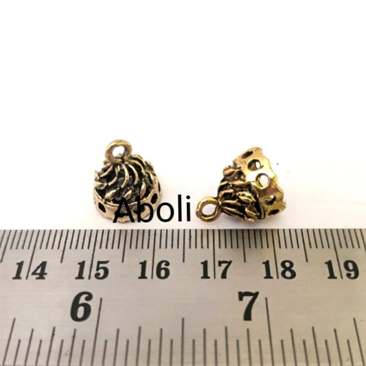 Small golden Jhumka Earrings making golden jhumka base MJBG13