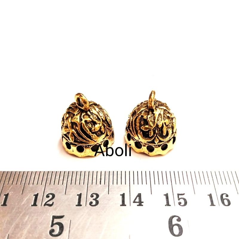 Traditional golden Jhumka floral Earring Components  golden jhumka base MJBG21