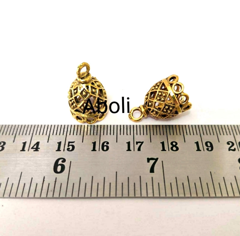 Small Golden Jhumka Earring Components golden jhumka base MJBG24
