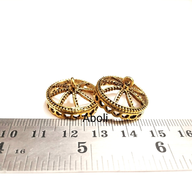 Golden Jhumka Earring Components gold jhumka base MJBG29