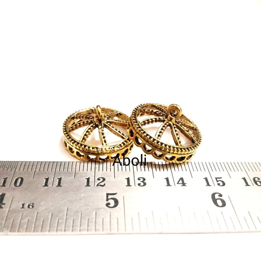 Golden Jhumka Earring Components gold jhumka base MJBG29