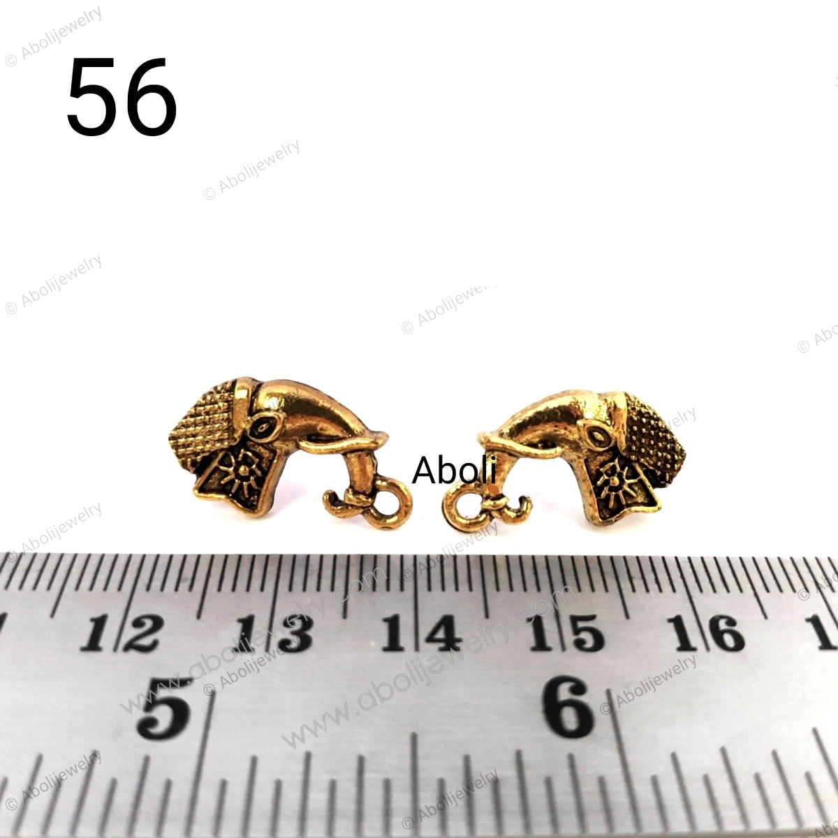 Golden Ganesha stud earring components metal earrings findings ESG56