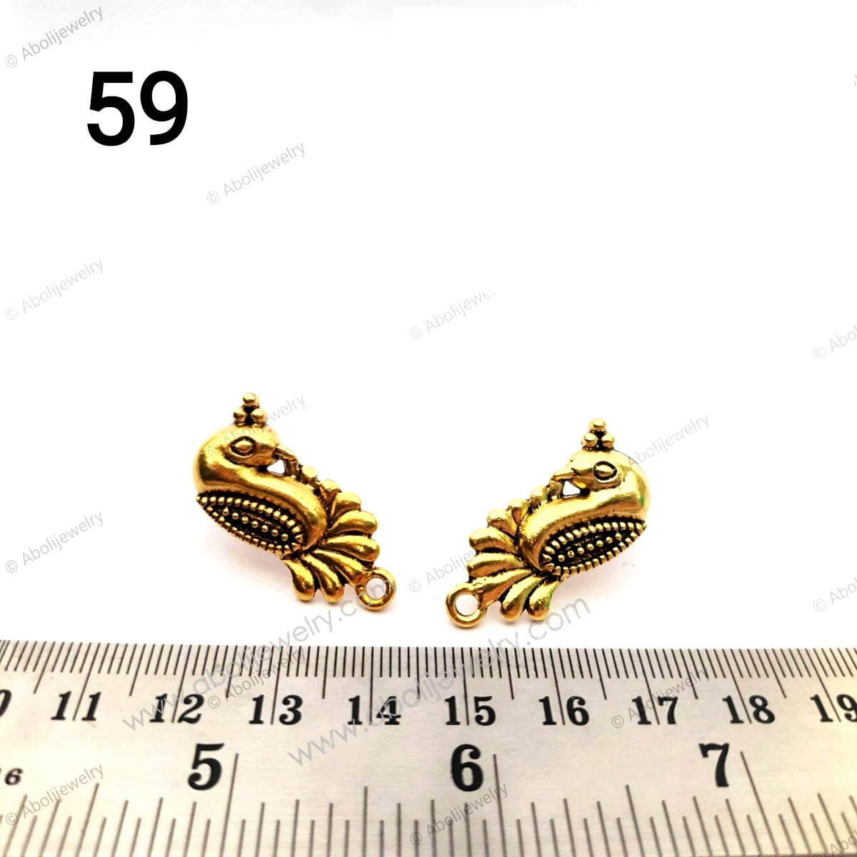 Golden stud earrings components metal earrings findings ESG59