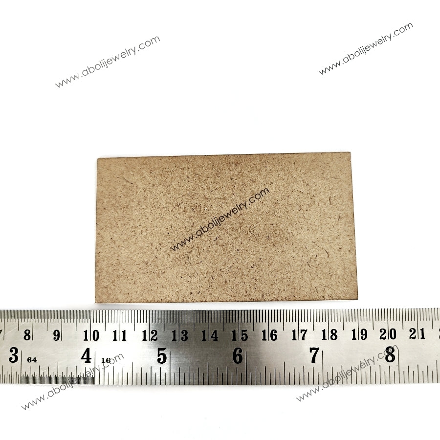 Rectangle M D F Base for pendant Big rectangular MDF pendant base for painting, fabric, Decoupage jewellery and crafts PMDFB3