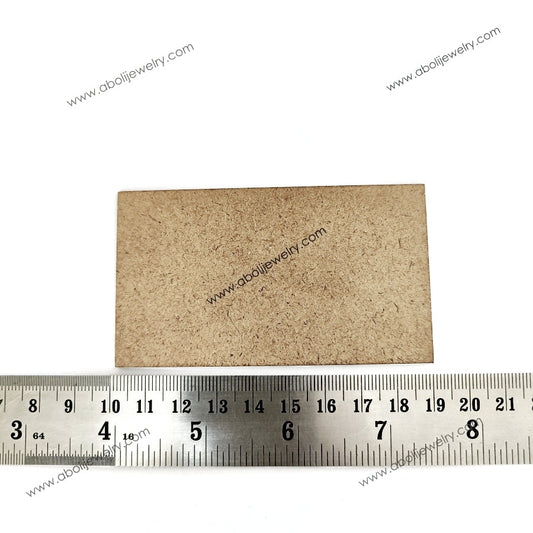 Rectangle M D F Base for pendant Big rectangular MDF pendant base for painting, fabric, Decoupage jewellery and crafts PMDFB3