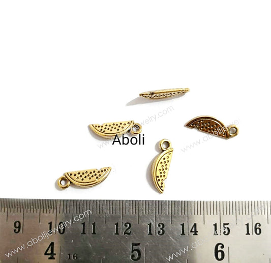 Watermelon Charm golden watermelon slice charm, summer, picnic, food fruits chef theme charm CHMG59 5 charms