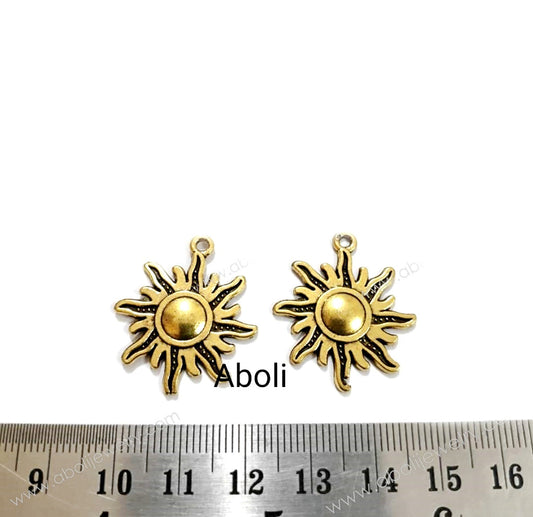 Golden Sun Charm Sunrays CHMG69 2 charms