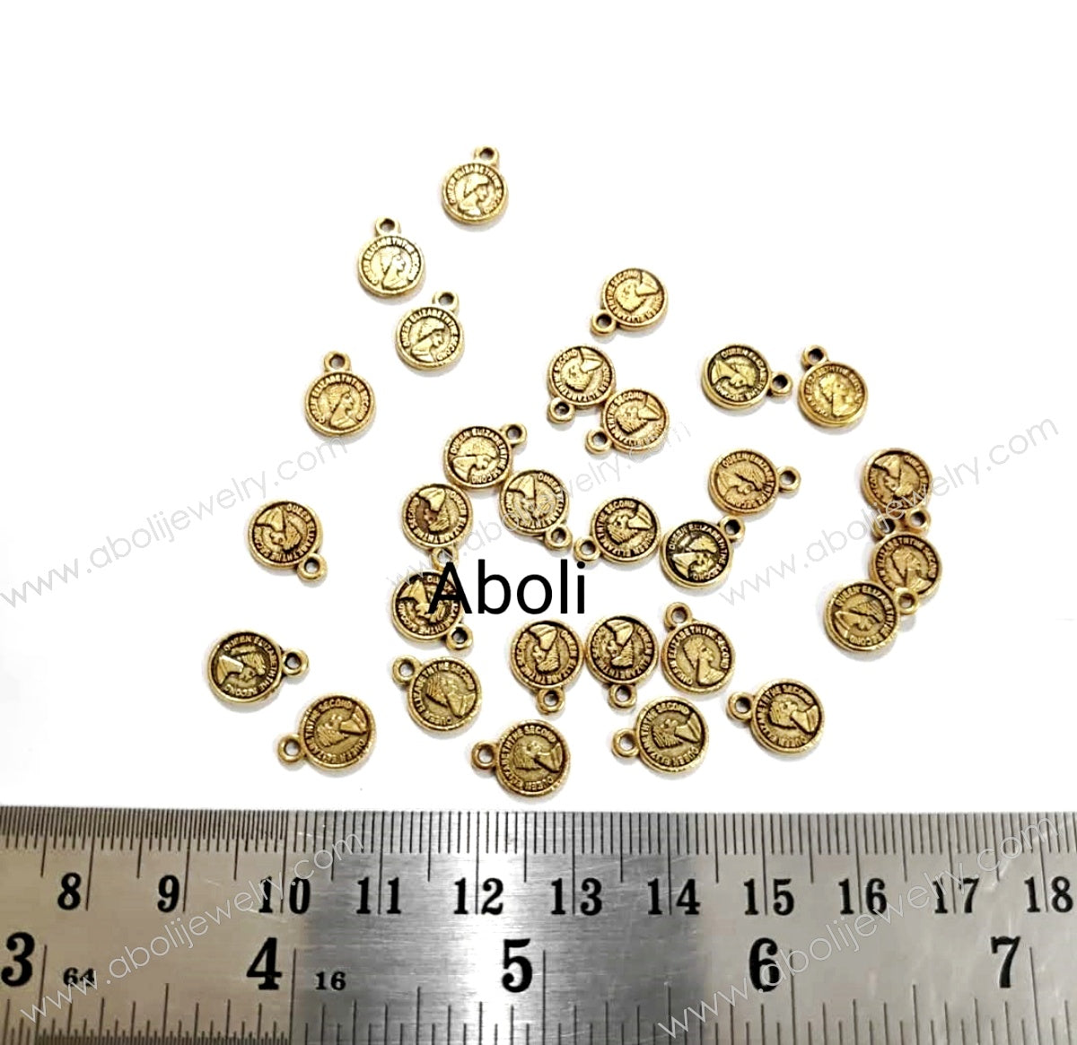 Golden coin Charms disc dangles coins CHMG77 10 gm