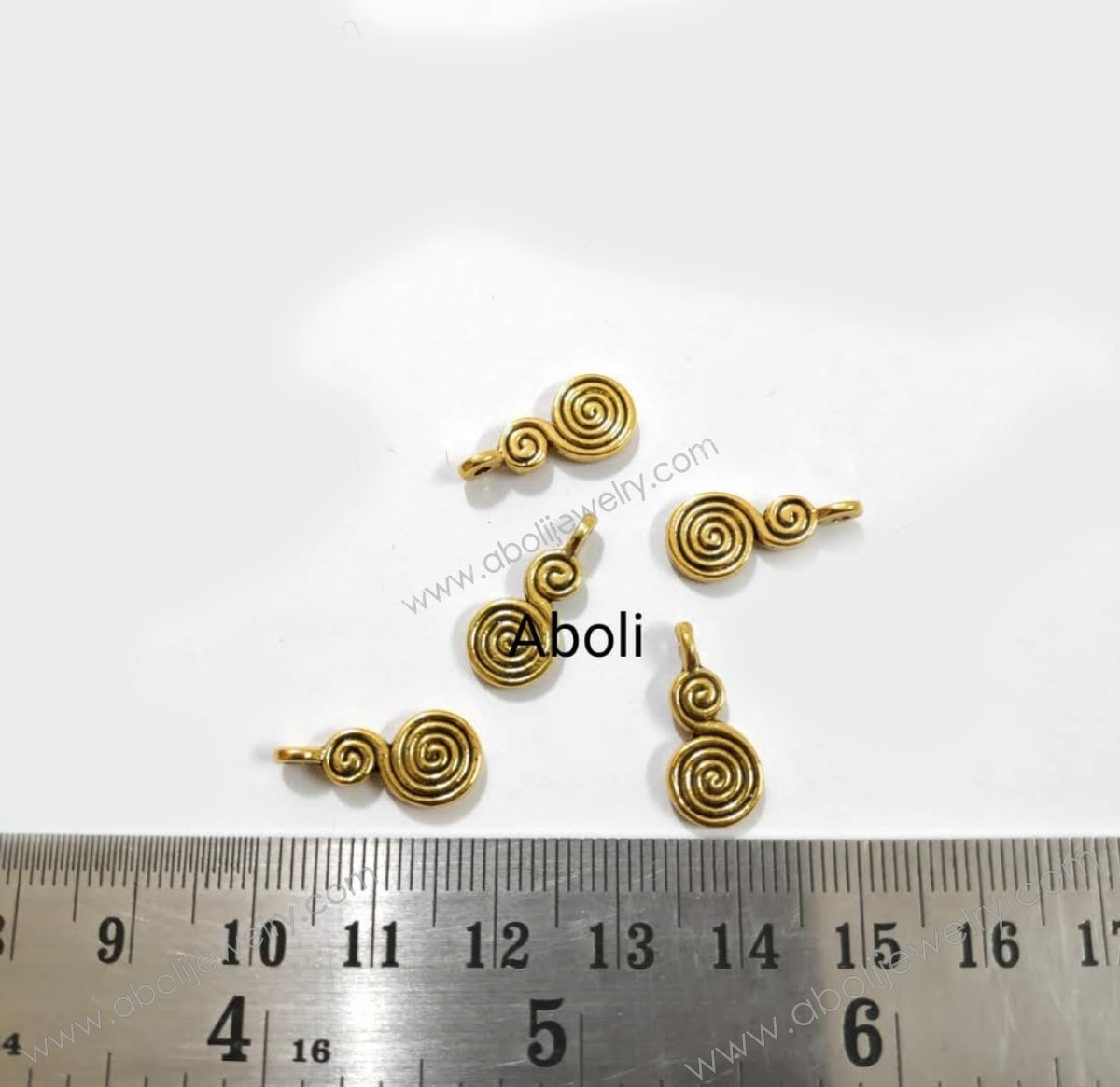 Golden spiral Charm spiral S charms CHMG78 5 charms