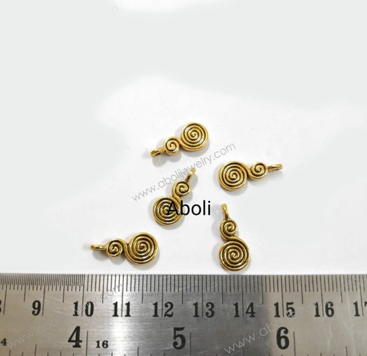 Golden spiral Charm spiral S charms CHMG78 5 charms