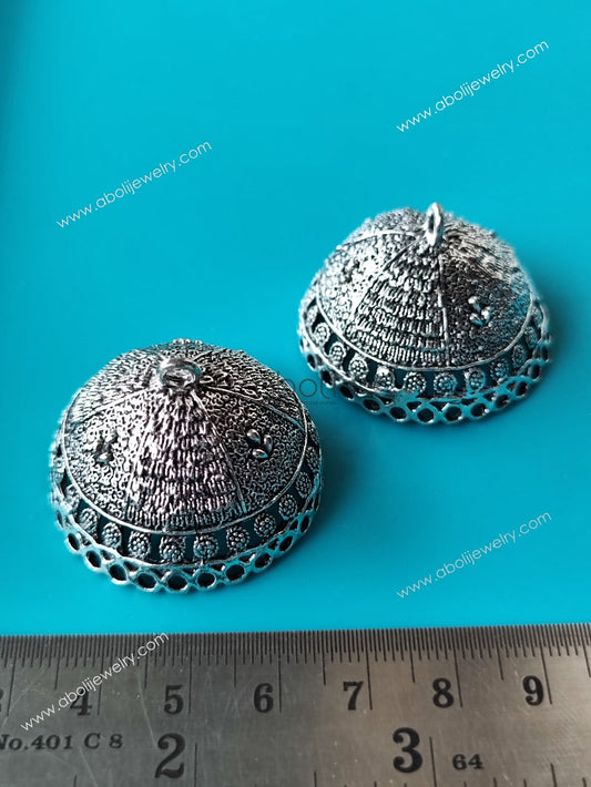Silver jhumka base DIY Earrings Making Components MJBS80