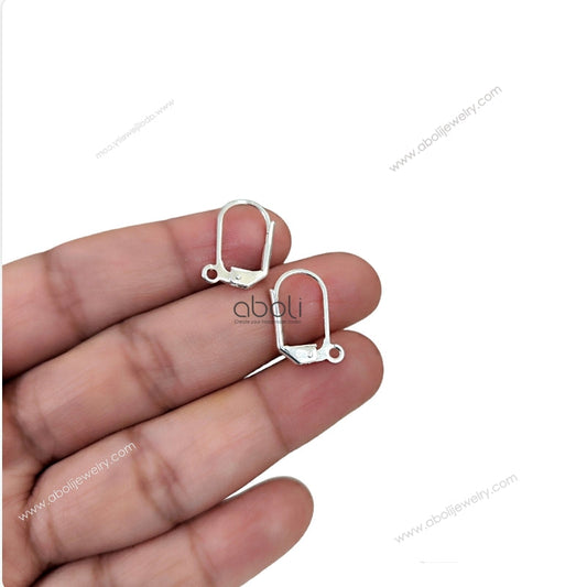 Tarnish resistant silver leverback hook earring hooks leverback gold premium brass LBEH3