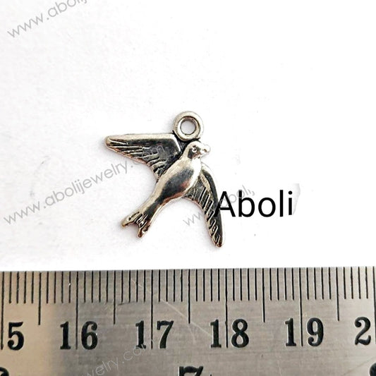 Silver dove charm bird charm CHMS35