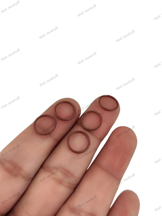 Chocolate brown coloured jump rings 10 mm colored jumprings JRC+B2501:B300010CB