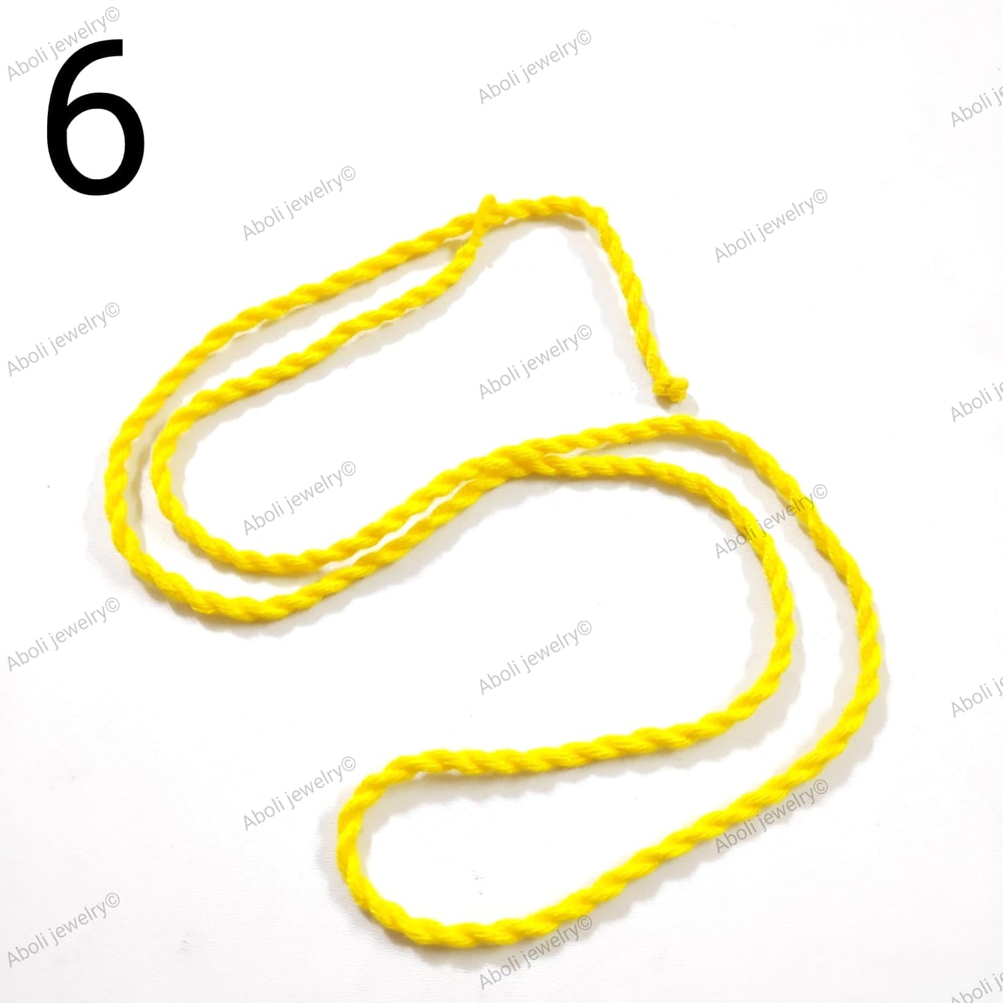 Lemon Yellow cotton rope necklace braided cord CNBC06