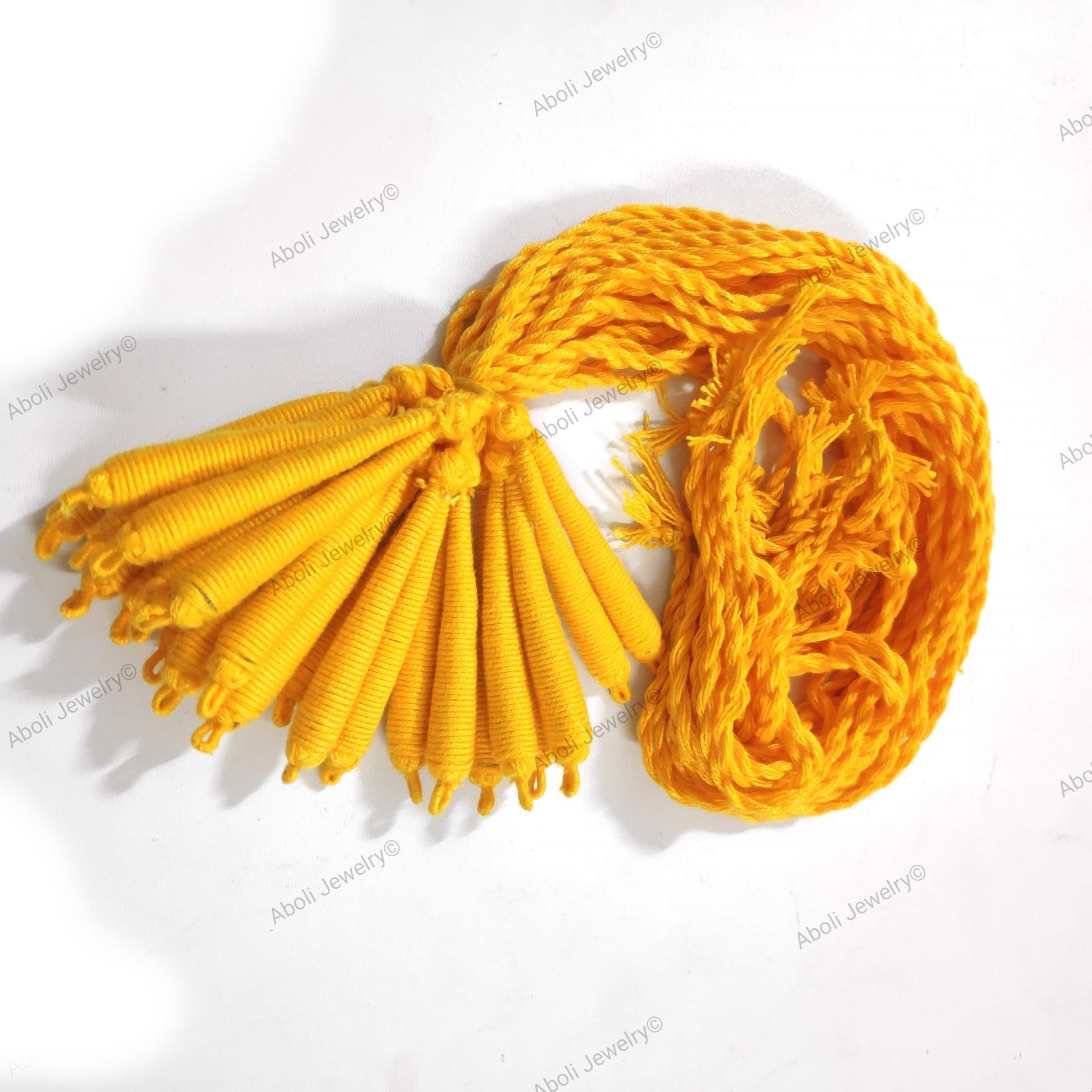 Yellow Cotton dori necklace cord cotton back rope for necklace CDRD03