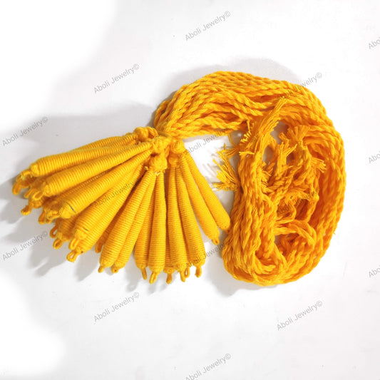 Yellow Cotton dori necklace cord cotton back rope for necklace CDRD03