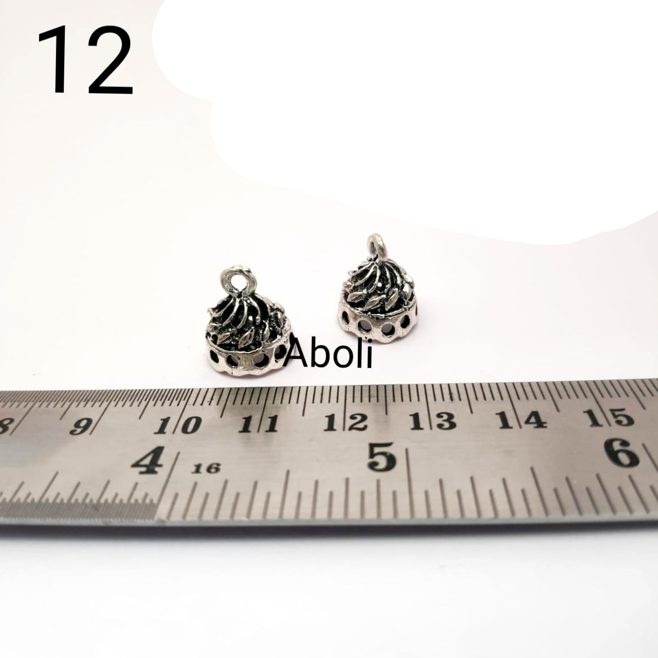 Silver jhumka bases MJBS12