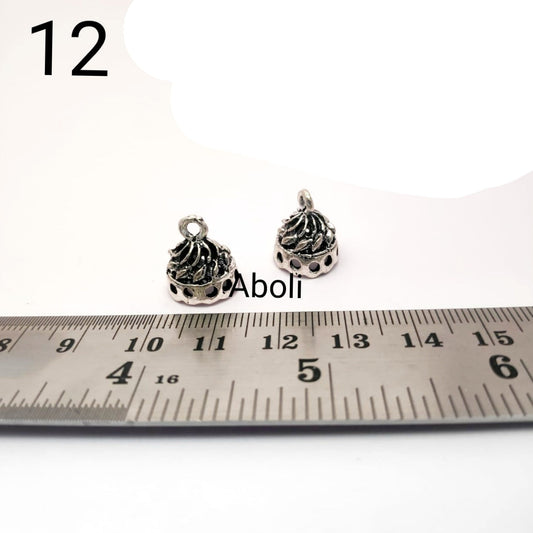 Silver jhumka bases MJBS12