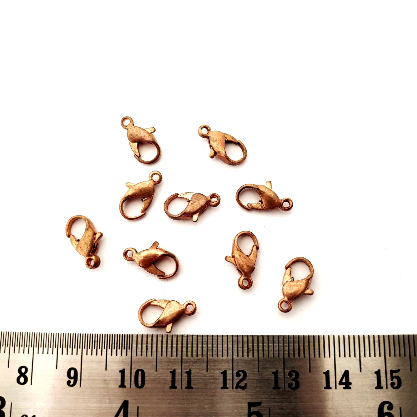 Copper lobster claw clasps 12 mm LCCC12