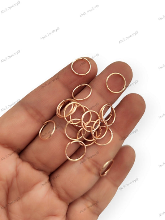 Rose gold jump rings 10 mm JRRG10