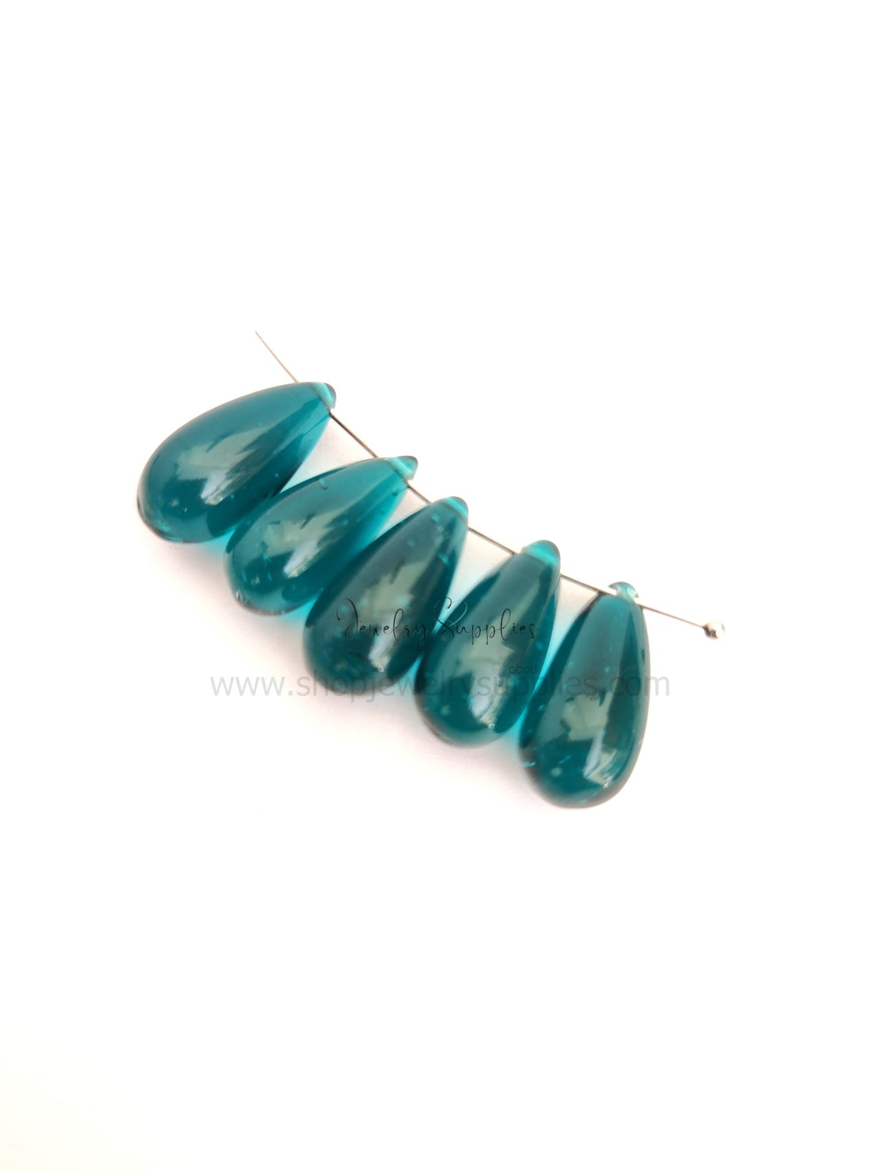 Drop Glass Beads for wire wrapped jewellery