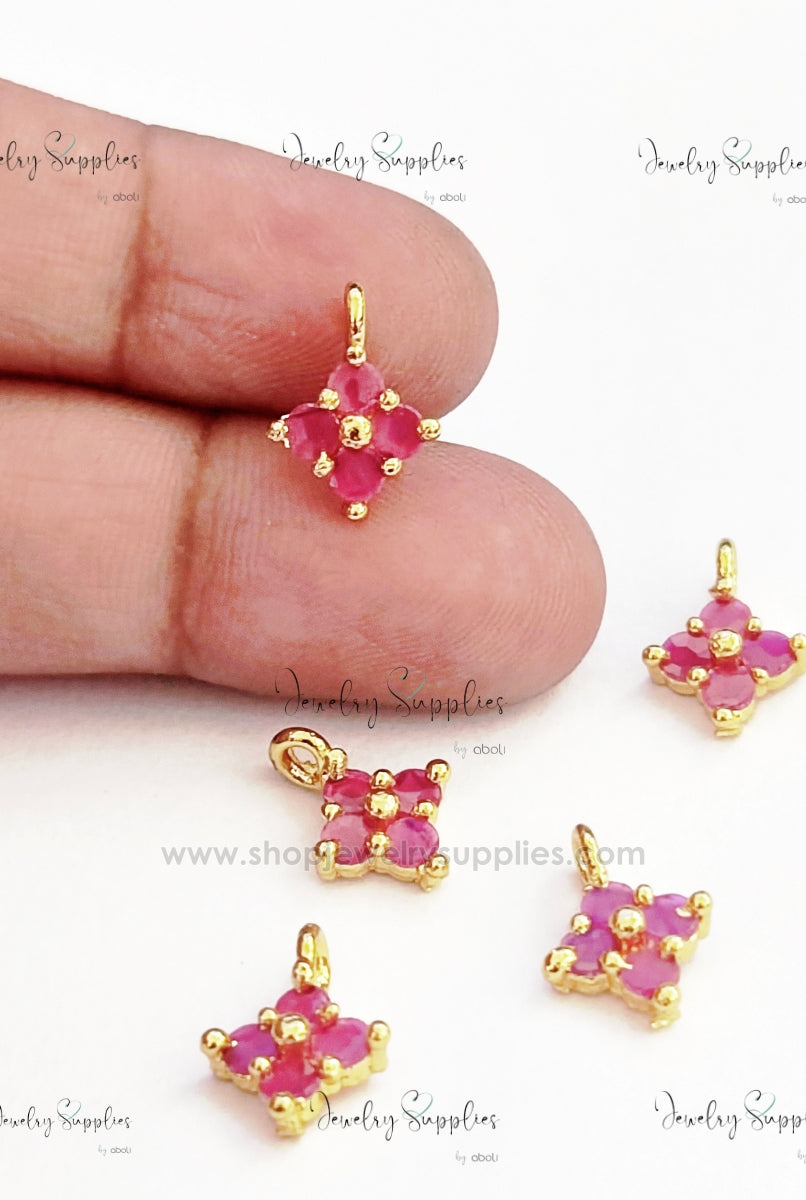 Stone charms AD flowers