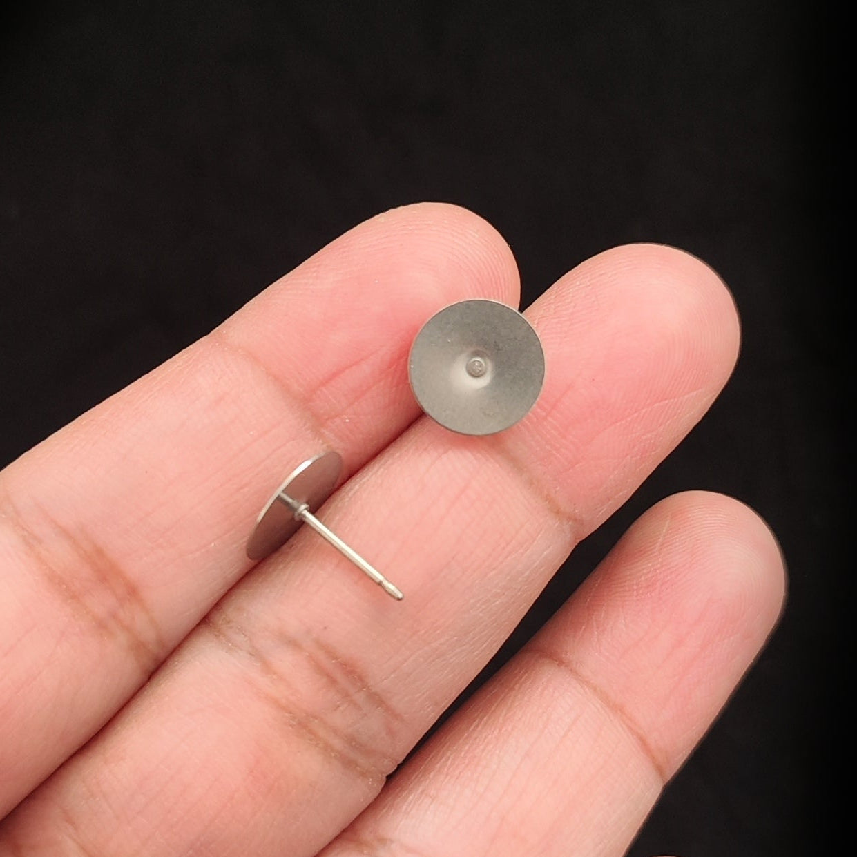 Titanium earrings findings for sensitive skin