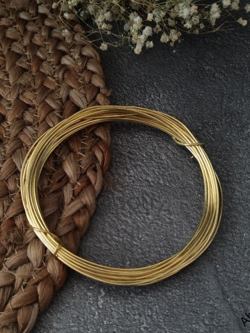 18 G Golden tarnish resistant Brass plated wire 50 gm roll 18GGW