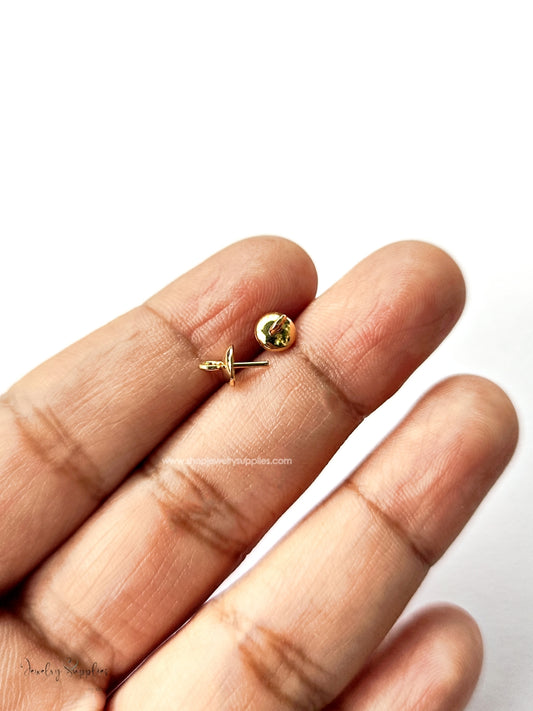 18 K gold plated peg bails for beads pendants pearl jewellery making SSGPPB8 1 piece