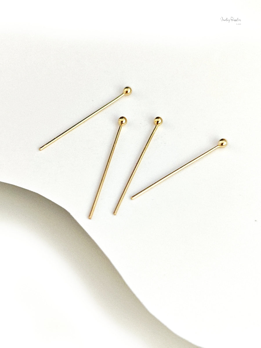 1 inch ball pins golden