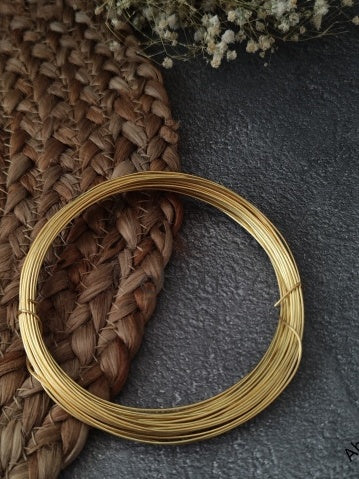 20 G Golden tarnish resistant Brass plated wire 50 gm roll 20GGW