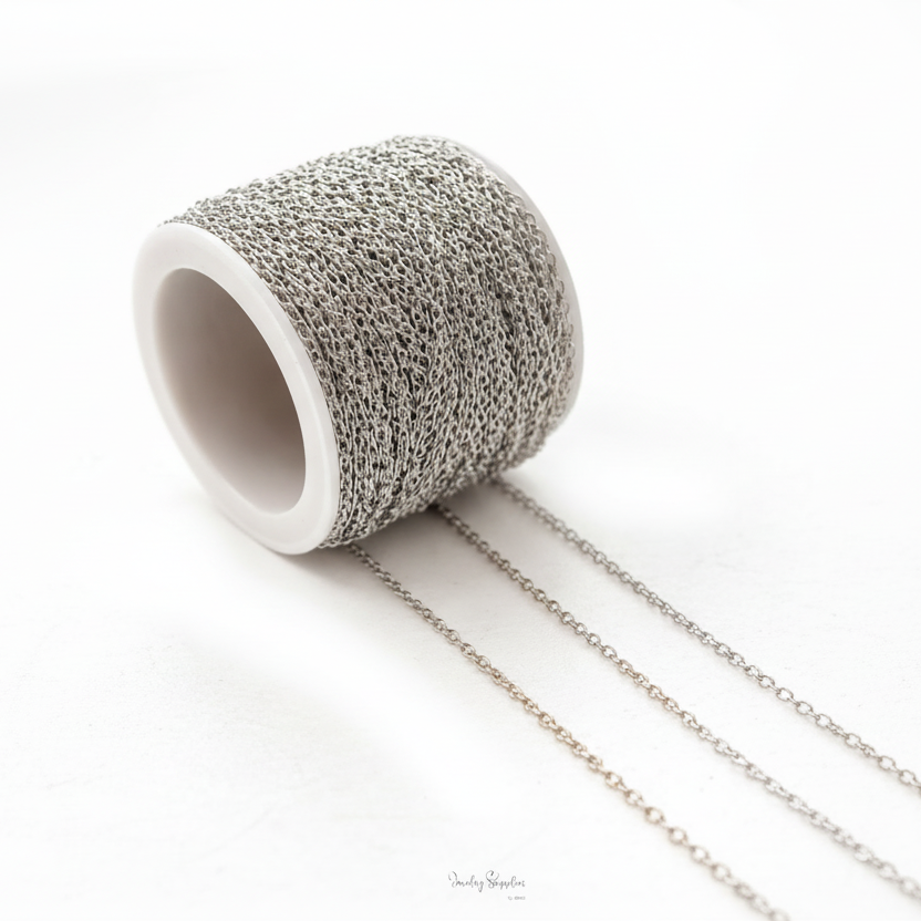 304 Stainless Steel Chain Anti  Tarnish oval link cable chain SSSC15 1 meter