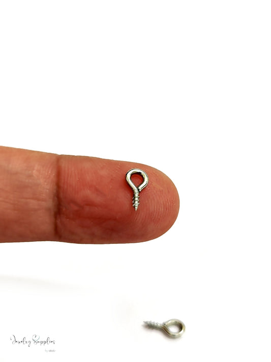 304 stainless steel screw eye pins silver eyelet screw for jewellery making