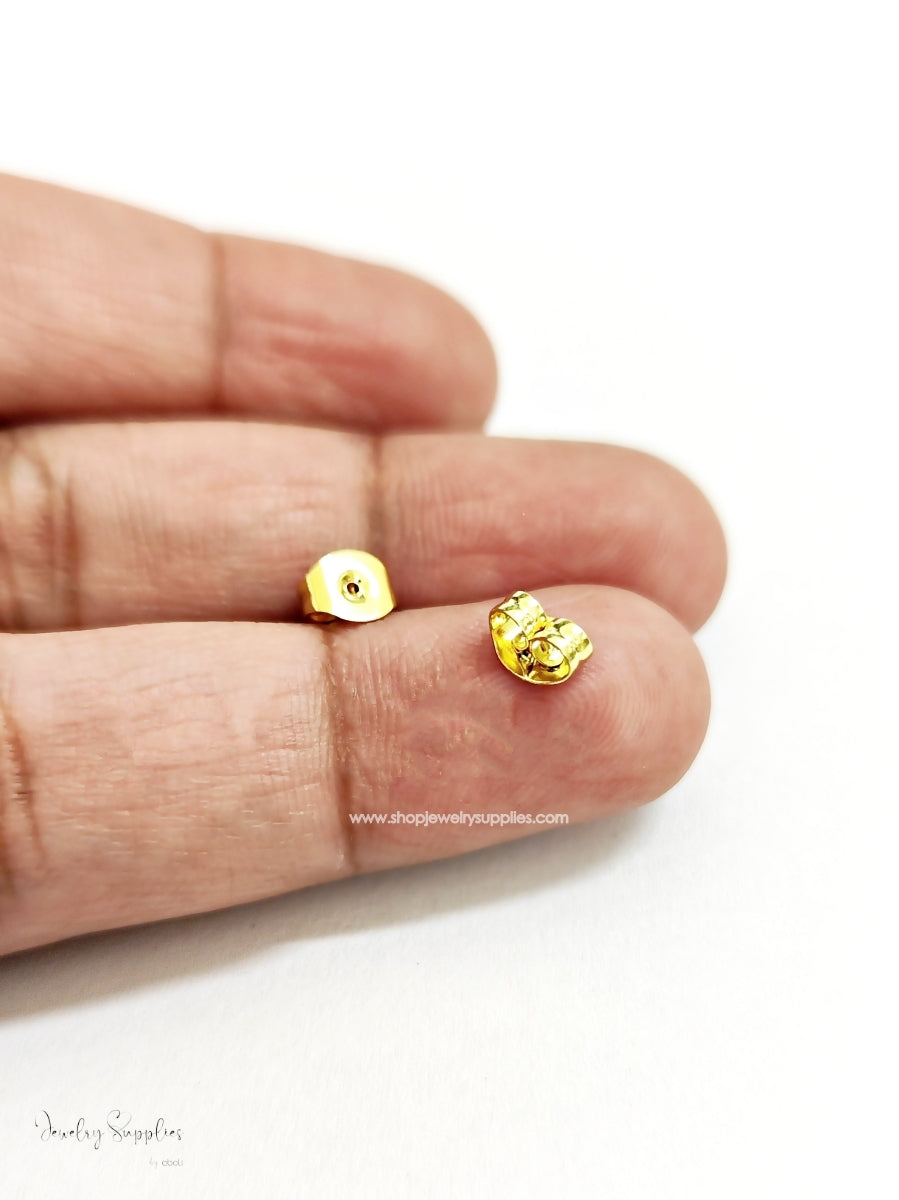 316 Surgical Stainless steel ear nuts hypoallergenic anti tarnish butterfly Friction Earring Backs ear nuts