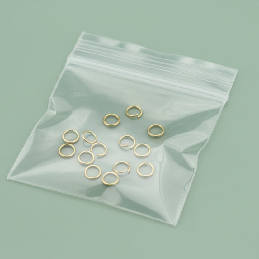 5 mm stainless steel jump rings 304 steel 18 K real gold plated jump rings open JRSSG5 10 rings