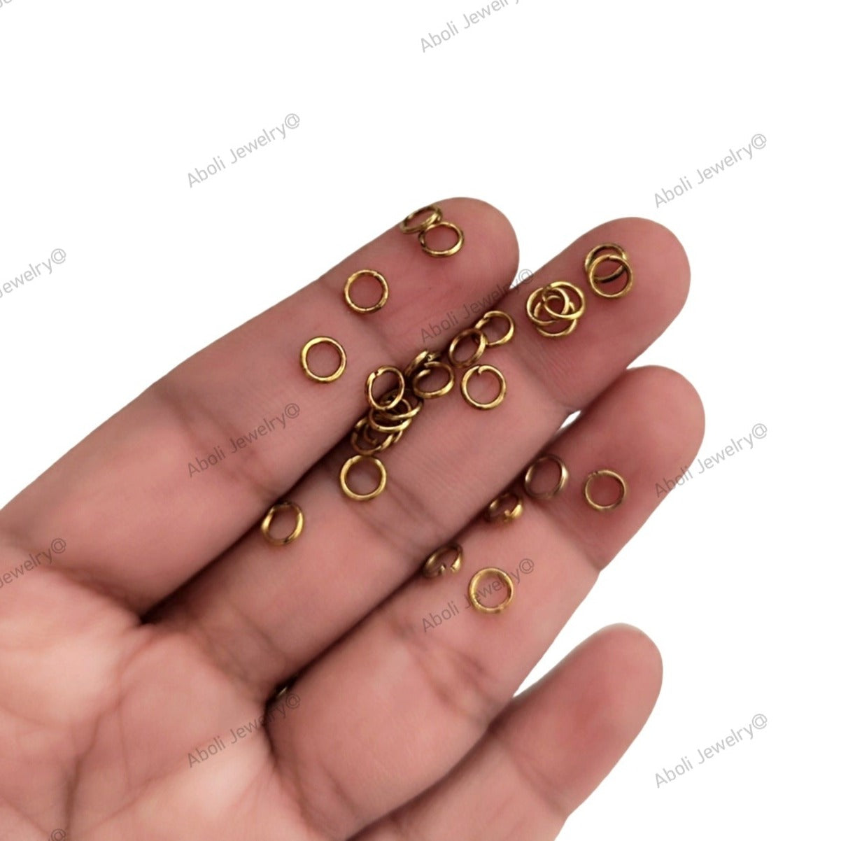 5 mm antique golden jump rings 5 mm standard metal jump ring JRN5AG