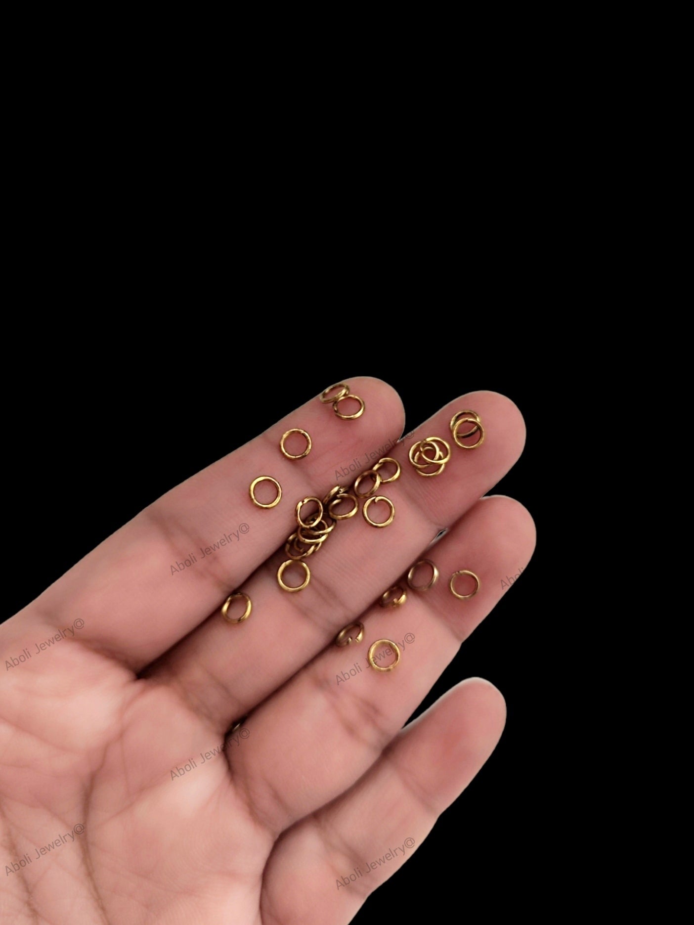 5 mm antique golden jump rings 5 mm standard metal jump ring JRN5AG