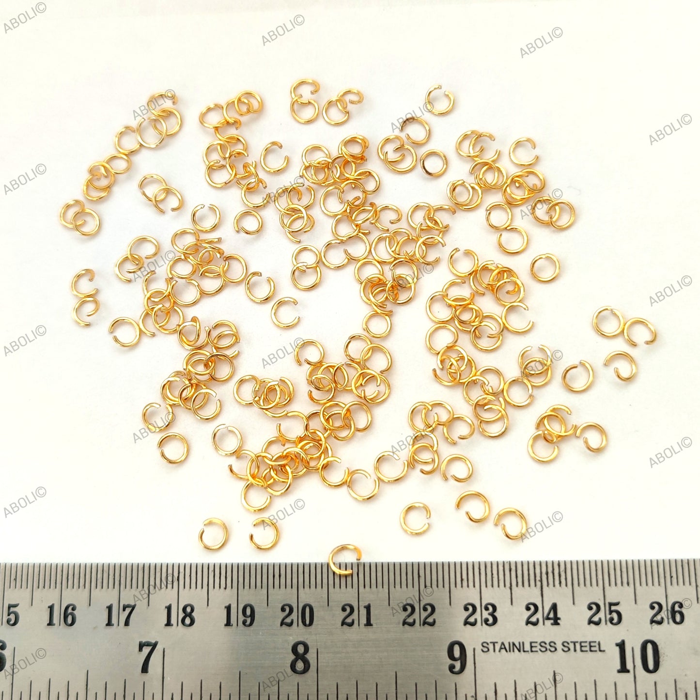 5 mm golden jump ring 22 G thickness tarnish resistant brass jump rings JRGBB5 Perfect for our 1 mm tarnish resistant chains