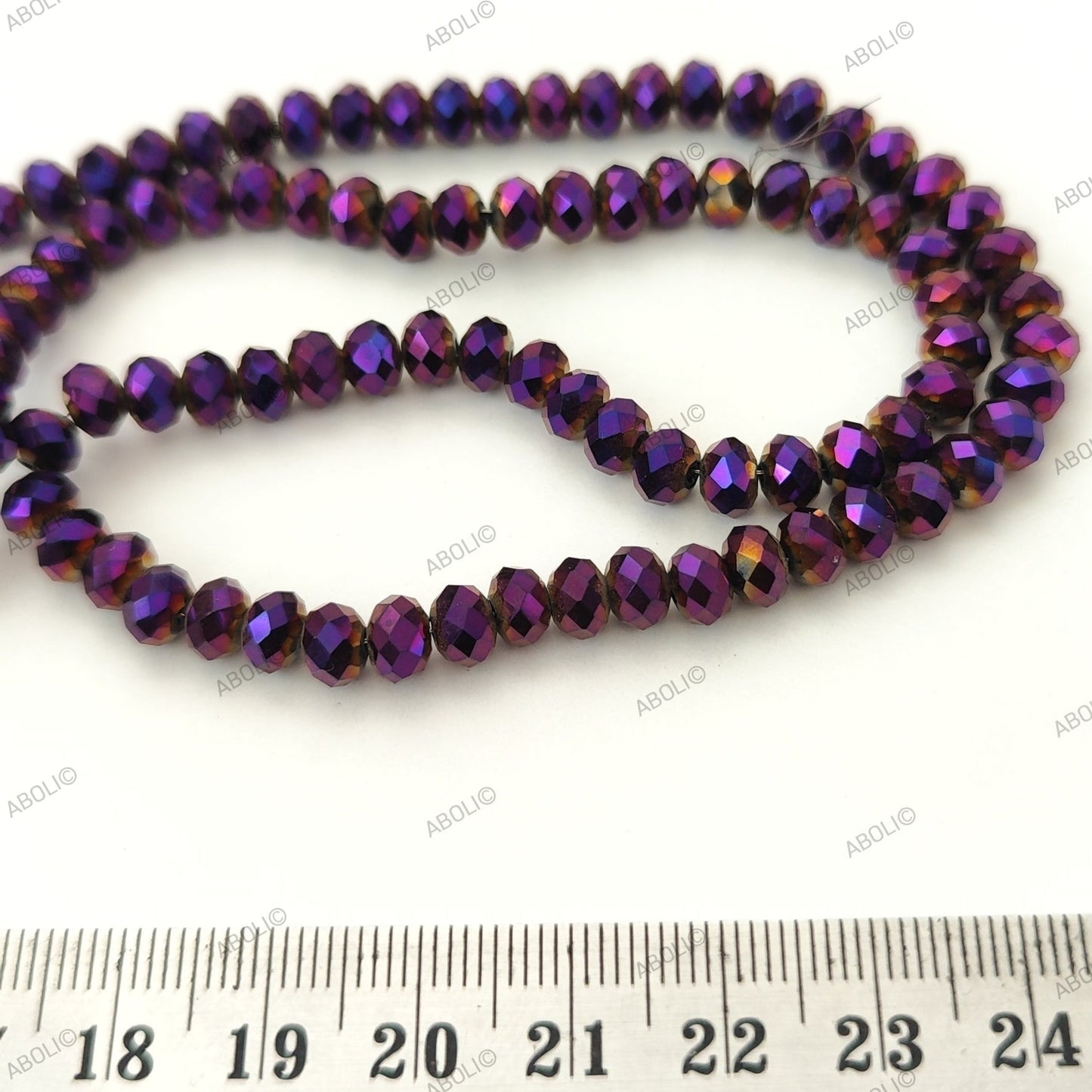 6 x 4 mm Faceted rainbow rondelle glass beads glass beads FGB113