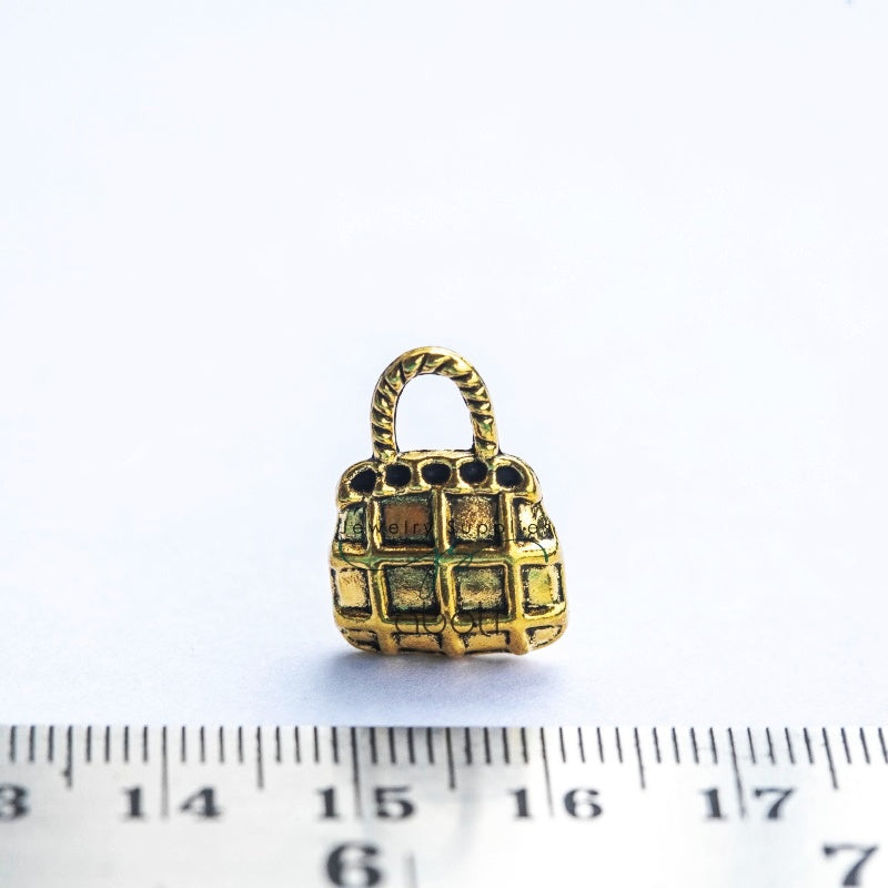 Golden purse Charms handbag shopping fashion travel CHMG144 1 charm