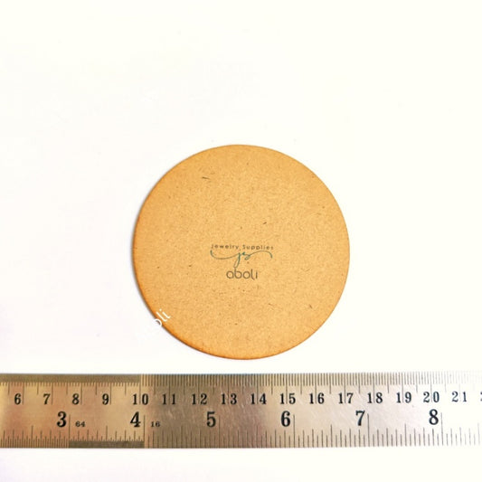 3 inch circle M D F Base MDF pendant base for lippan art, painting, fabric, Decoupage jewellery and crafts PMDFB23