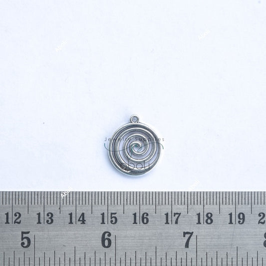 Silver spiral charm silver spiral charm CHMS166