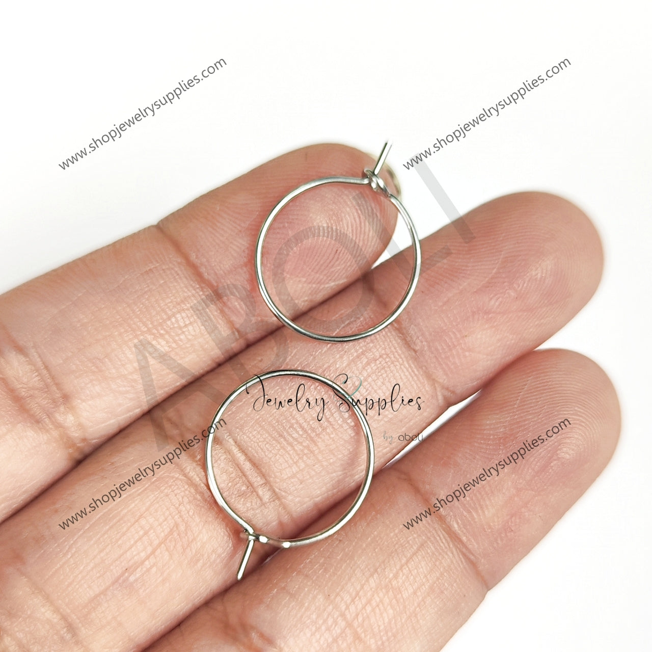 316 Surgical stainless steel earring hoops 15 mm silver hoop earring huggies hypoallergenic SSEHS15