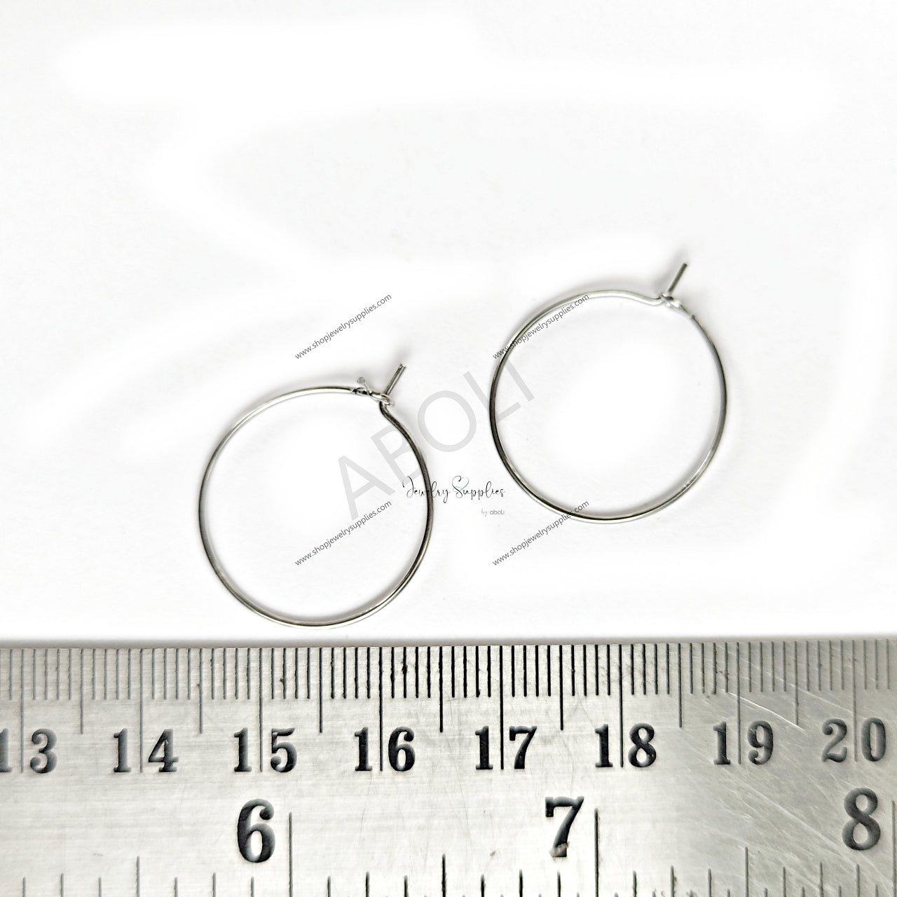 316 Surgical stainless steel earring hoops 20 mm silver hoop earring huggies hypoallergenic Premium SSEHS20