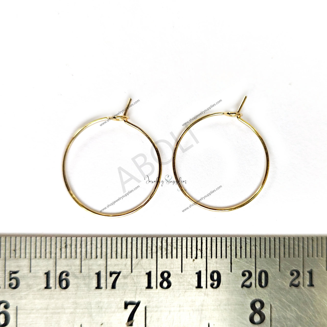 316 Surgical stainless steel 18 K gold plated earring hoops 15 mm earring huggies hypoallergenic Premium SSEHG15