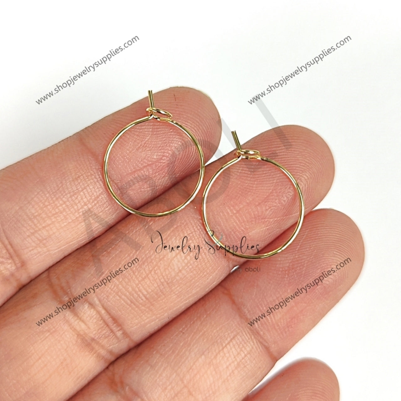 316 Surgical stainless steel 18 K gold plated earring hoops 15 mm earring huggies hypoallergenic Premium SSEHG15